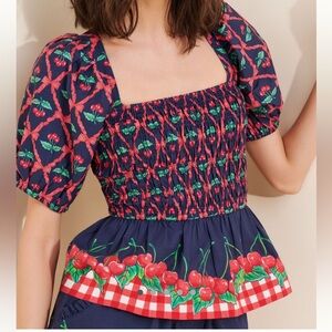 Damson Madder Allegra Puff Sleeve Blouse